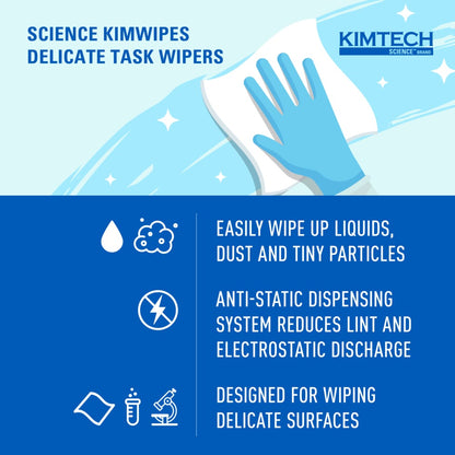 Kimtech Science Kimwipes Delicate Task Wipes 4.39" x 8.2"